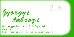 gyorgyi ambrozi business card