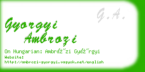 gyorgyi ambrozi business card